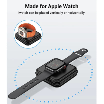3 in 1 Magnetic Wireless Charger Pad for iPhone 17 16 15 14 13 Pro Max Apple Watch 11 10 9 8 AirPods Chargers Fast Charging Dock Station