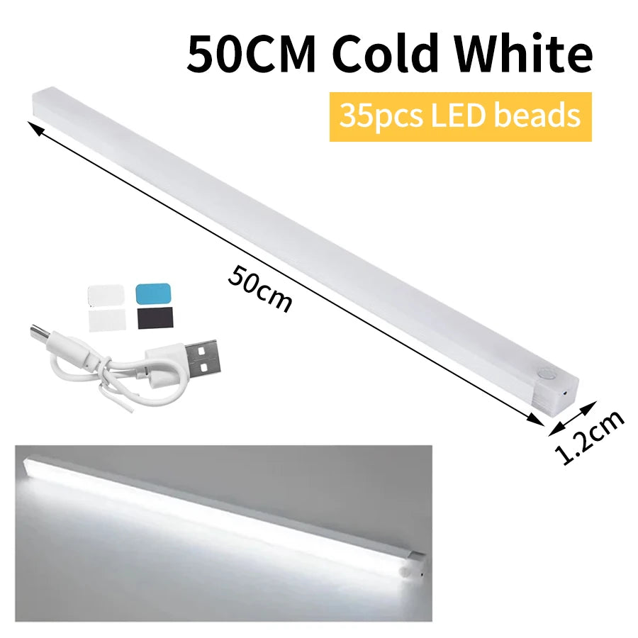 Smart Motion Sensor Night Light Wireless Led Night Lights Kitchen Cabinet Closet Bedroom Night Lamp USB Rechargeable Room Decor