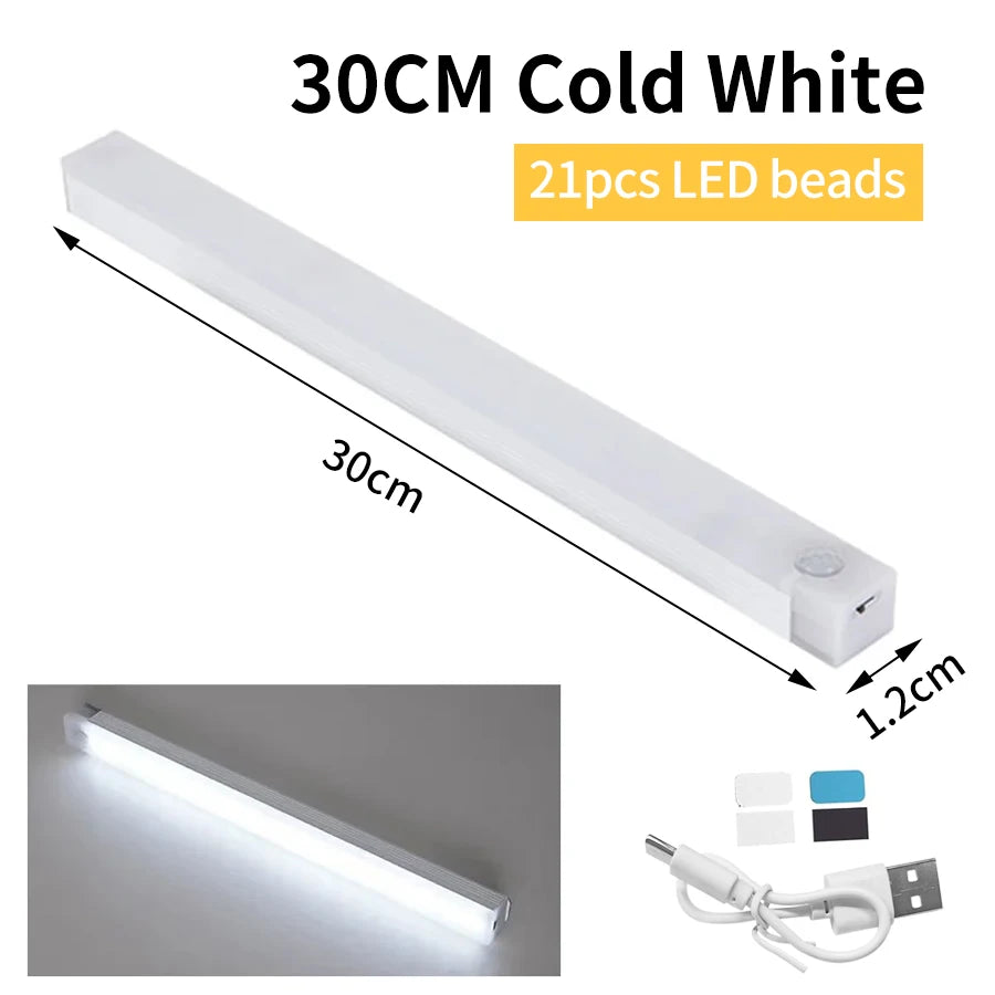 Smart Motion Sensor Night Light Wireless Led Night Lights Kitchen Cabinet Closet Bedroom Night Lamp USB Rechargeable Room Decor
